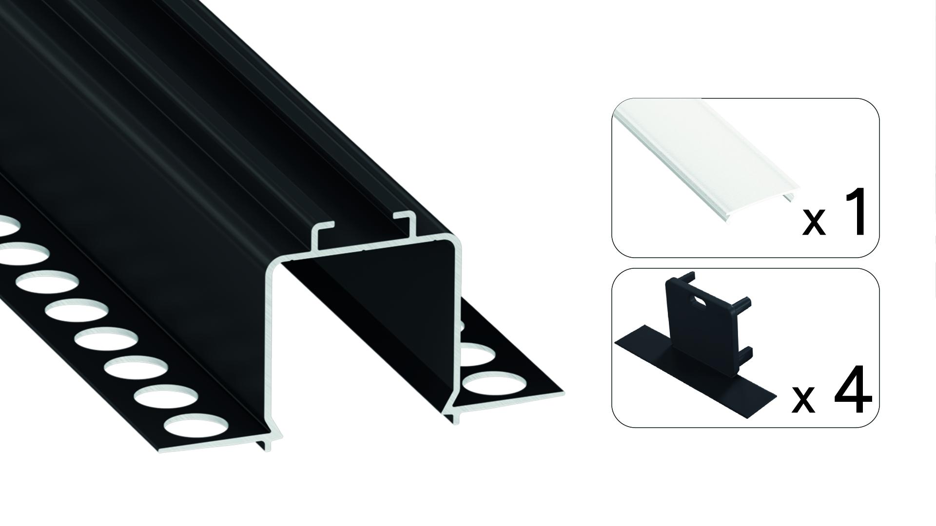 TEKKNI SET ODIS black, frozen cover 2,02 m