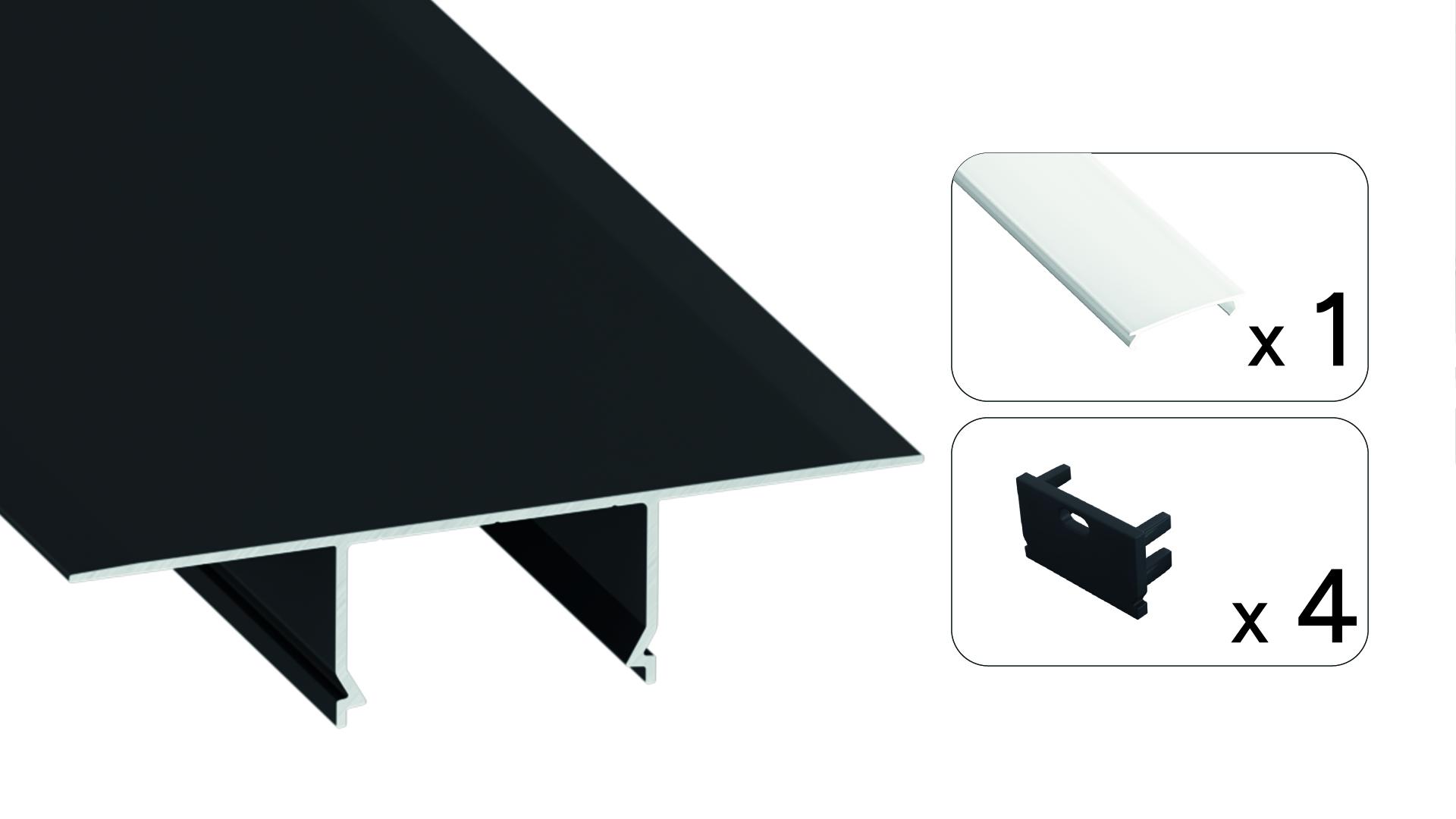 TEKKNI SET NORGE black, milky cover 2,02 m