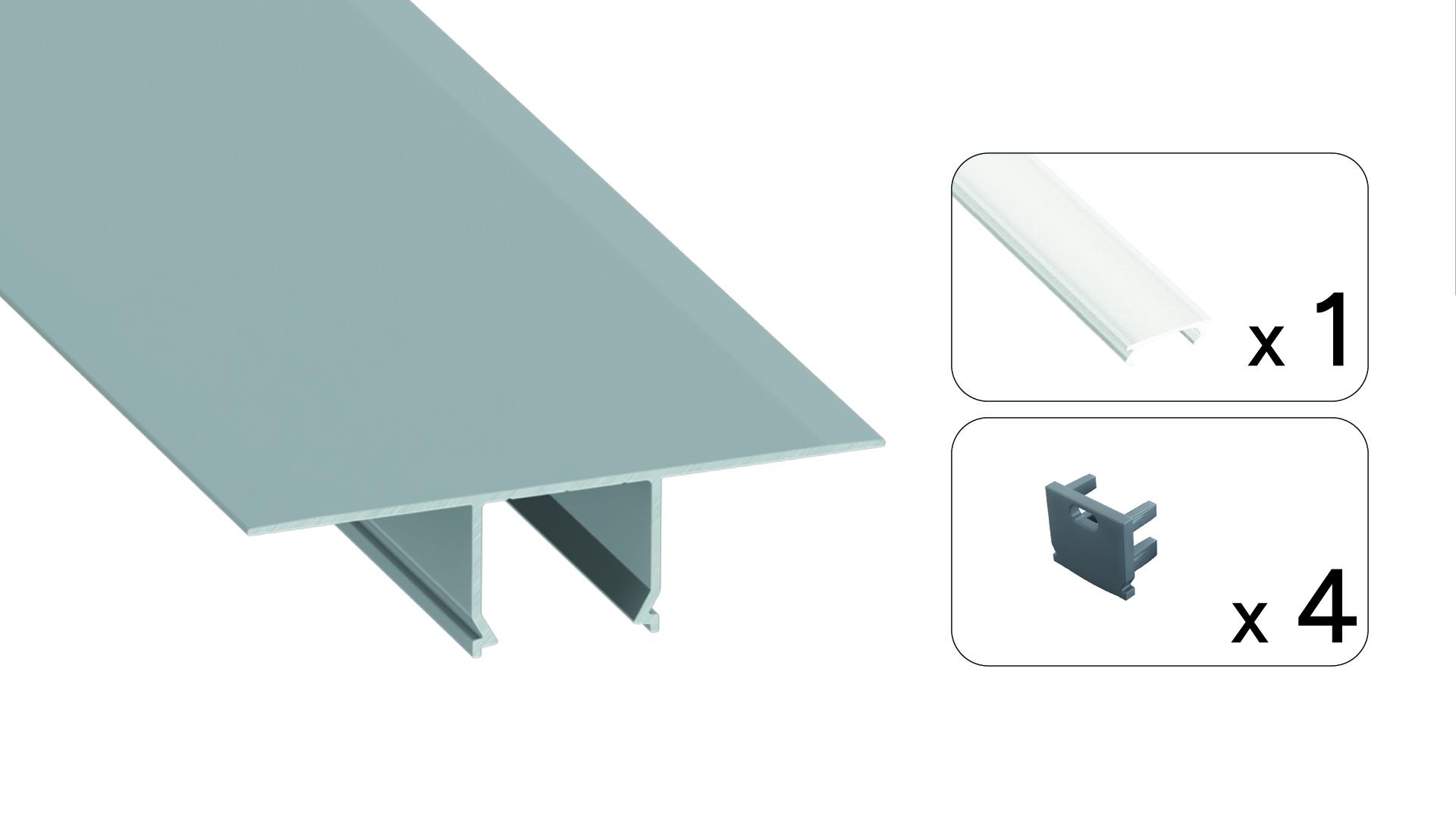 TEKKNI SET SKAVE silver, frozen cover 2,02 m