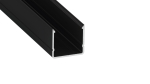Lumines profile type RAI black lacquered, 1 m
