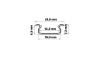 Profile TEKKNI+ type SELDE+ nonanodized, 3 m