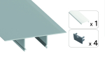 TEKKNI SET NORGE silver, milky cover 2,02 m