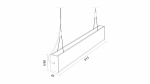 LUMINES DULIO Linear LED Luminaire - silver anodized - 4000K - 60cm