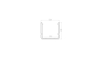 Lumines profile type RAI white lacquered, 3 m