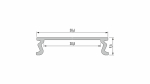 Lumines profile type MODI anodized silver, 2,02 m