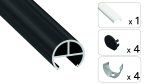 TEKKNI SET BOVL black, milky cover 3 m