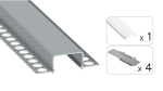 TEKKNI HORST Set, silver, milky cover, 2.02 m