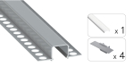 TEKKNI MOSSO Set, silver, transparent cover, 2.02 m