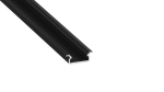 Lumines profile type IVO black anodized, 3 m