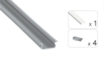 TEKKNI SELDE Set, silver, transparent cover, 3 m 2.0