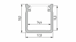 Lumines profile type Y anodized inox, 3 m