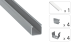 TEKKNI HELSE Set, silver, milky cover, 3 m 2.0