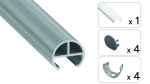 TEKKNI SET BOVL silver, milky cover 3 m